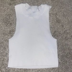 White Ribbed Aerie Tank